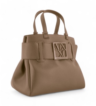 Armani Exchange Borsa della spesa color talpa