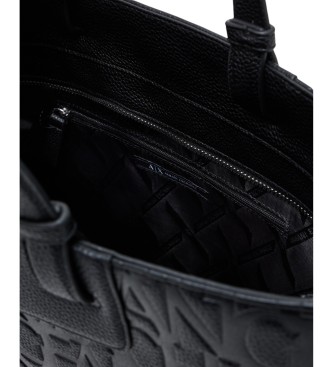 A|X Armani Exchange Borsa con logo integrale nero