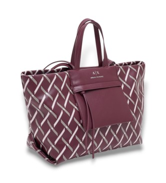 Armani Exchange Burgundy print bag