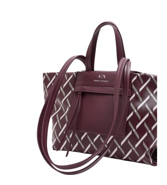 Armani Exchange Burgundy print bag