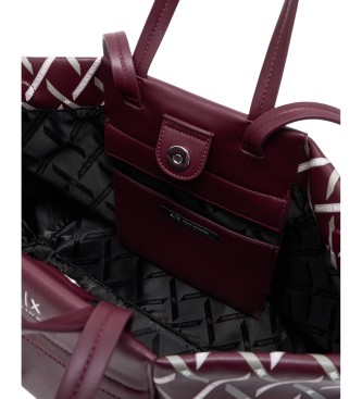 Armani Exchange Burgundy print bag