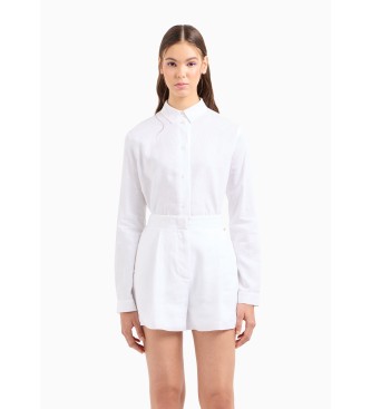 Armani Exchange White high-waisted shorts