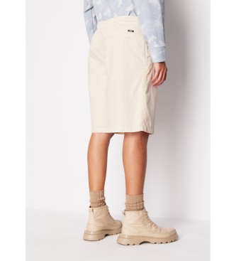 Armani Exchange Beige tencel-shorts