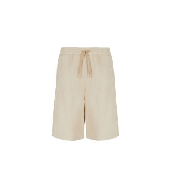 Armani Exchange Beige tencel-shorts