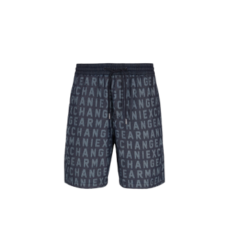 Armani Exchange Short en denim de sarga marino