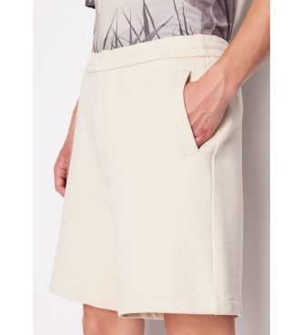 Armani Exchange Short en gofre de polister beige