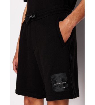 Armani Exchange Črne kratke hlače Pasador
