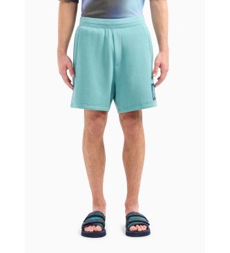 Armani Exchange Blue elastic waist shorts