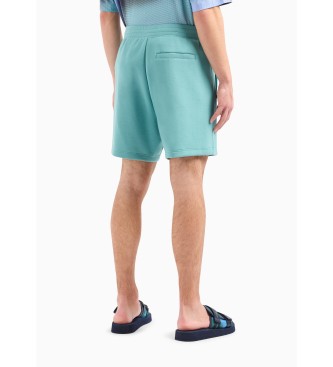 Armani Exchange Blue elastic waist shorts