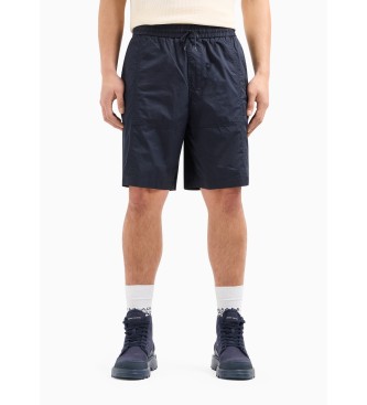 Armani Exchange Marine shorts met wijde pijpen