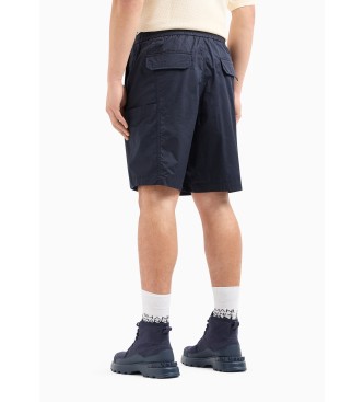 Armani Exchange Marine shorts met wijde pijpen