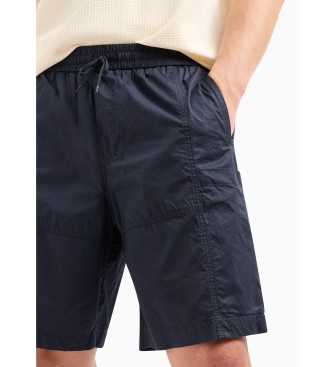 Armani Exchange Navy wide leg shorts