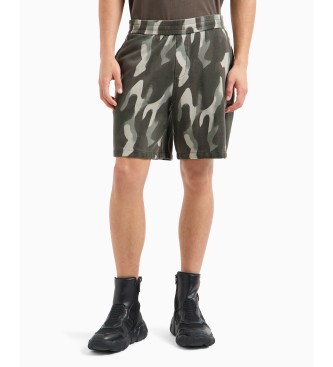 Armani Exchange Short de algodn verde