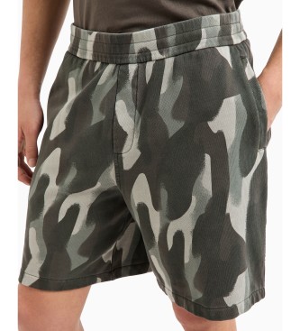 Armani Exchange Short de algodn verde