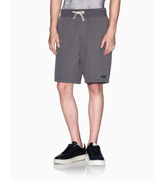 A|X Armani Exchange Gr� shorts i piqu�-blanding