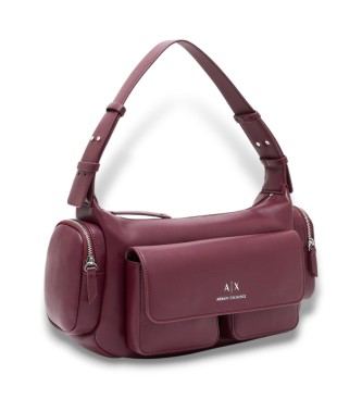 Armani Exchange Large Bag with Side Pockets burgundy