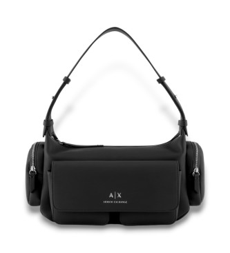 Armani Exchange Large Bag with Side Pockets black