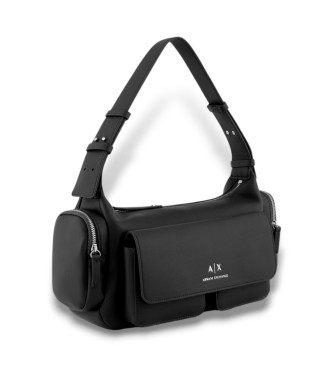 Armani Exchange Large Bag with Side Pockets black