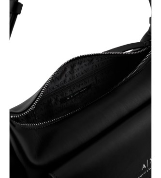 Armani Exchange Large Bag with Side Pockets black