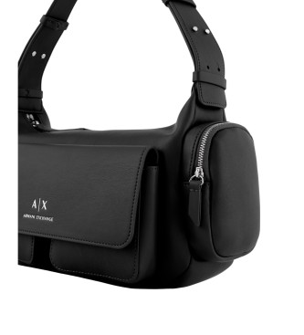 Armani Exchange Large Bag with Side Pockets black