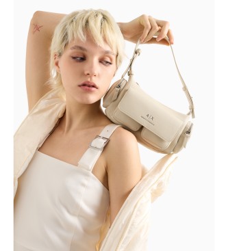 Armani Exchange Beżowa torba Baguette