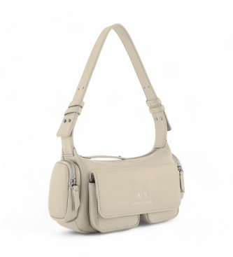 Armani Exchange Beżowa torba Baguette
