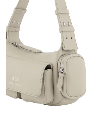 Armani Exchange Beżowa torba Baguette