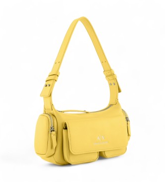 Armani Exchange Żółta torba Baguette