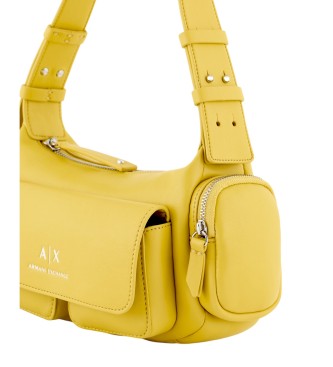 Armani Exchange Żółta torba Baguette