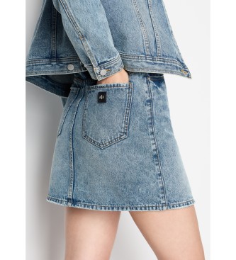 Armani Exchange Blue denim mini skirt