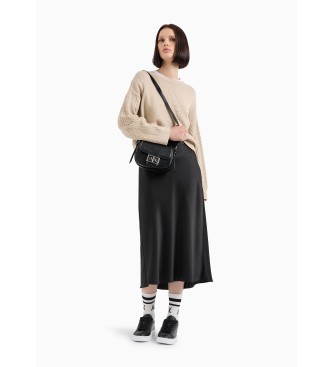 Armani Exchange Falda Midi Satn negro