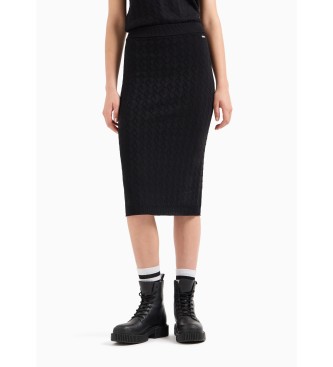 Armani Exchange Czarna spódnica midi