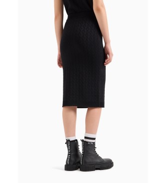 Armani Exchange Falda midi negro