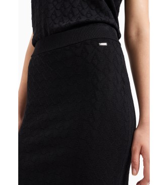 Armani Exchange Falda midi negro