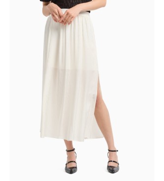 Armani Exchange Circular midi skirt white