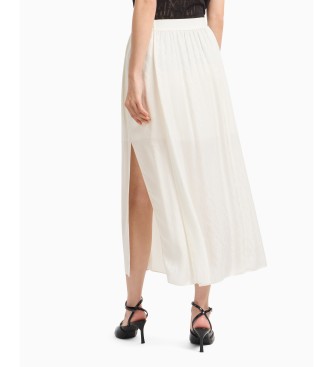 Armani Exchange Circular midi skirt white