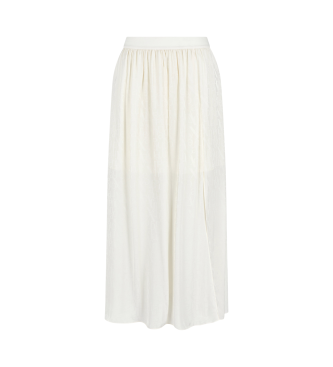 Armani Exchange Circular midi skirt white