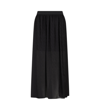 Armani Exchange Circular midi skirt black