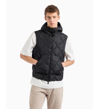 Armani Exchange Gilet con cappuccio nero