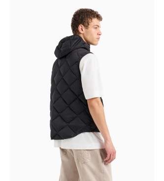 Armani Exchange Gilet con cappuccio nero