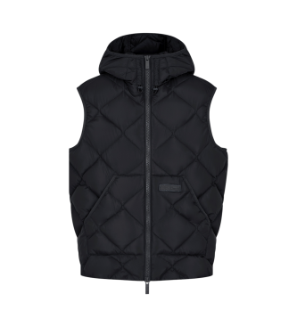 Armani Exchange Gilet con cappuccio nero