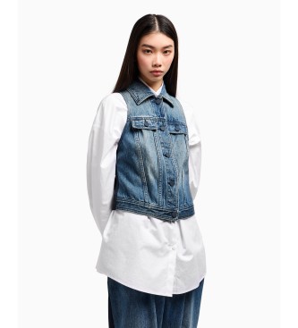 Armani Exchange Blauw katoenen gilet