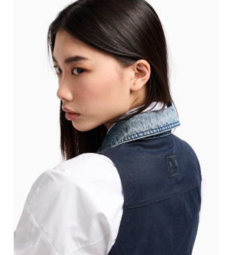 Armani Exchange Blauw katoenen gilet
