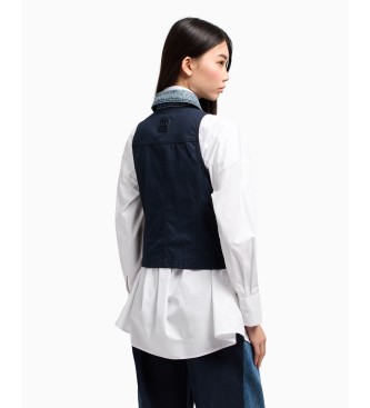 Armani Exchange Blauw katoenen gilet