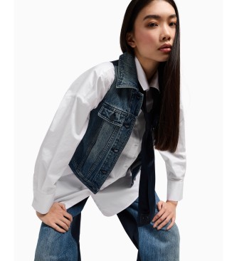 Armani Exchange Blauw katoenen gilet