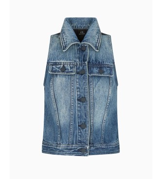 Armani Exchange Blauw katoenen gilet