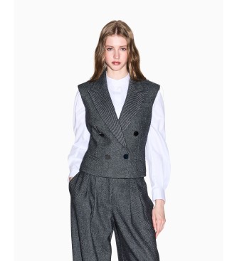 A|X Armani Exchange Black Crossed Waistcoat