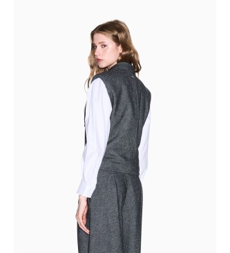 A|X Armani Exchange Black Crossed Waistcoat