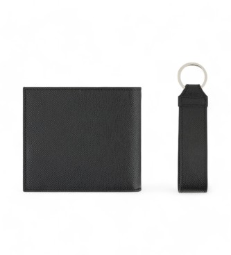 Armani Exchange Black wallet and keyring set