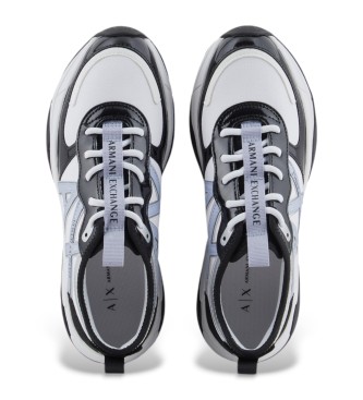 Armani Exchange Zapatillas gruesas con logo blanco, negro